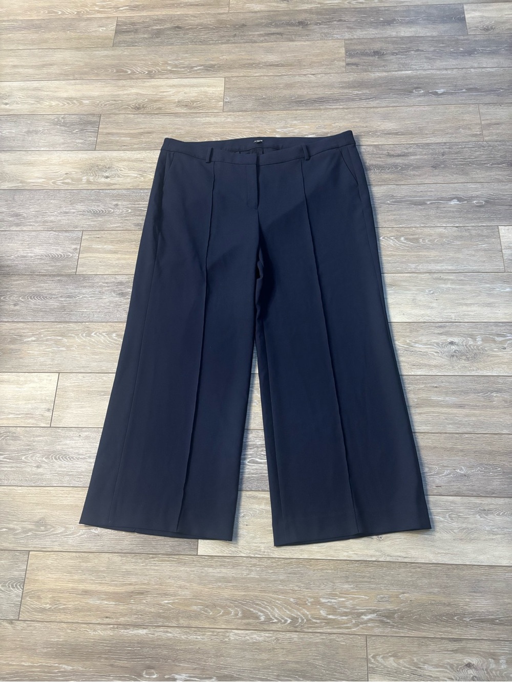 J.Crew Natalia Pants Sz 24 Navy Blue Wide Leg Office Work Interview Corpcore Job